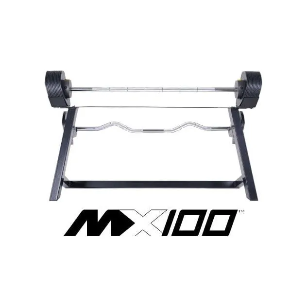 MX100 Rapid Change Adjustable Barbell / Curl Bar System (28 lbs to 100 lbs)