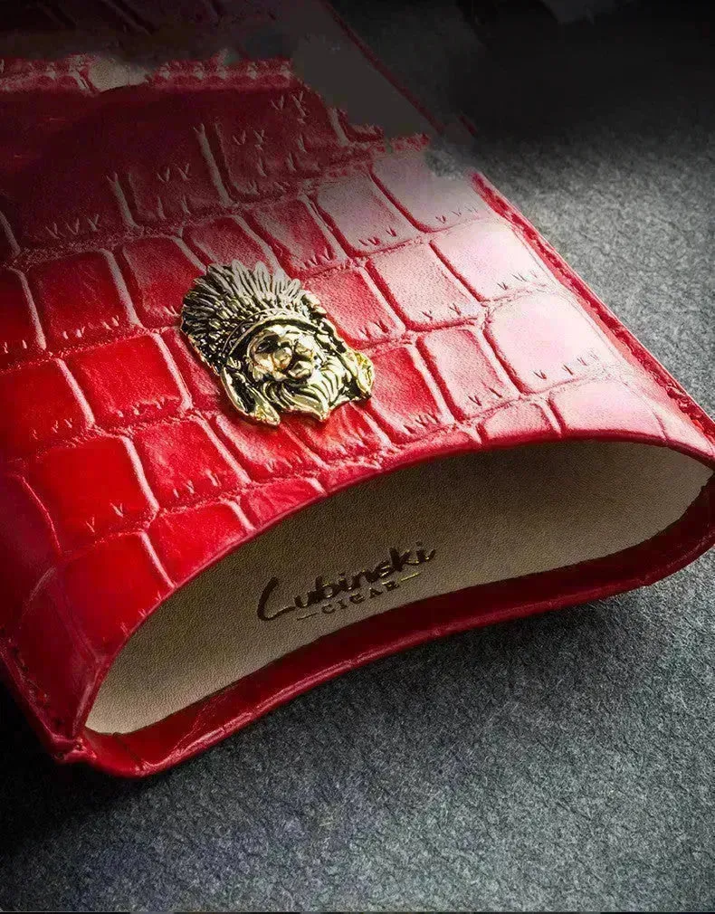 Portable Luxury Cubinski Gothic Moisturizing Leather Cigar Case