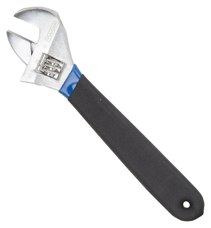Vulcan JL149083L Adjustable Wrench, 8 in OAL, 1.04 in Jaw, Steel/Vinyl, Chrome, Non-Slip Handle :CD: QUANTITY: 1